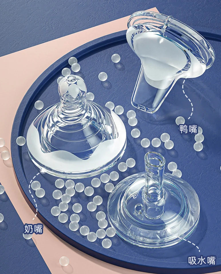 Suitable for 5CM wide caliber, one mouth nipple, duckbill suction nozzle, straw set