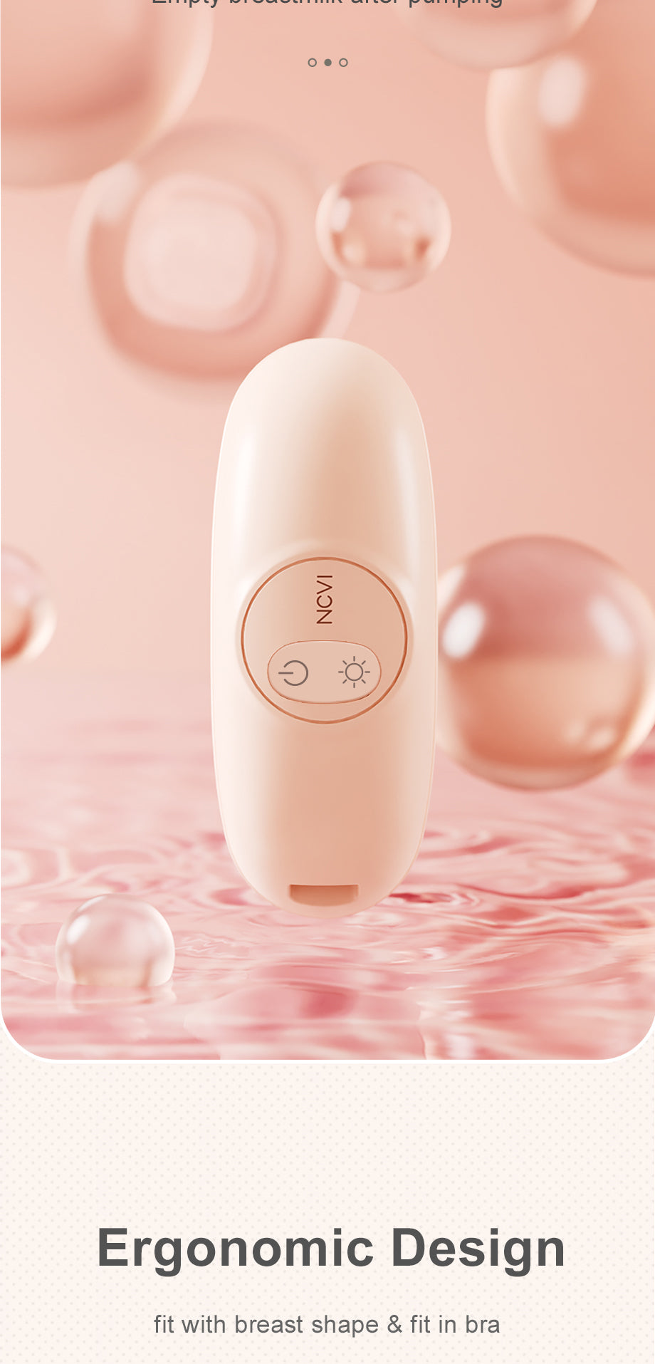 NCVI Warming Lactation Massager, 2 Vibration & Heating Modes, Breastfeeding Support for Clogged Ducts, Mastitis, Improve Milk Fl
