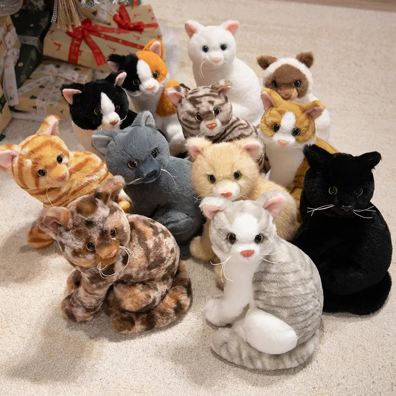 Hot Kawaii Cat Plush Doll Soft Stuffed Animal Simulation Plush Kitten Toys for Children Cartoon Kids Girl Baby Birthday Gift