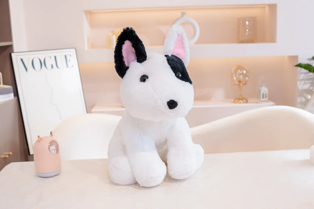 New 40/50cm Sitting Posture Bull Terrier Plush Toys Kawaii Pet Dog Stuffed Animal Toy Sleep Mate Throw Pillow Kid Birthday Gift