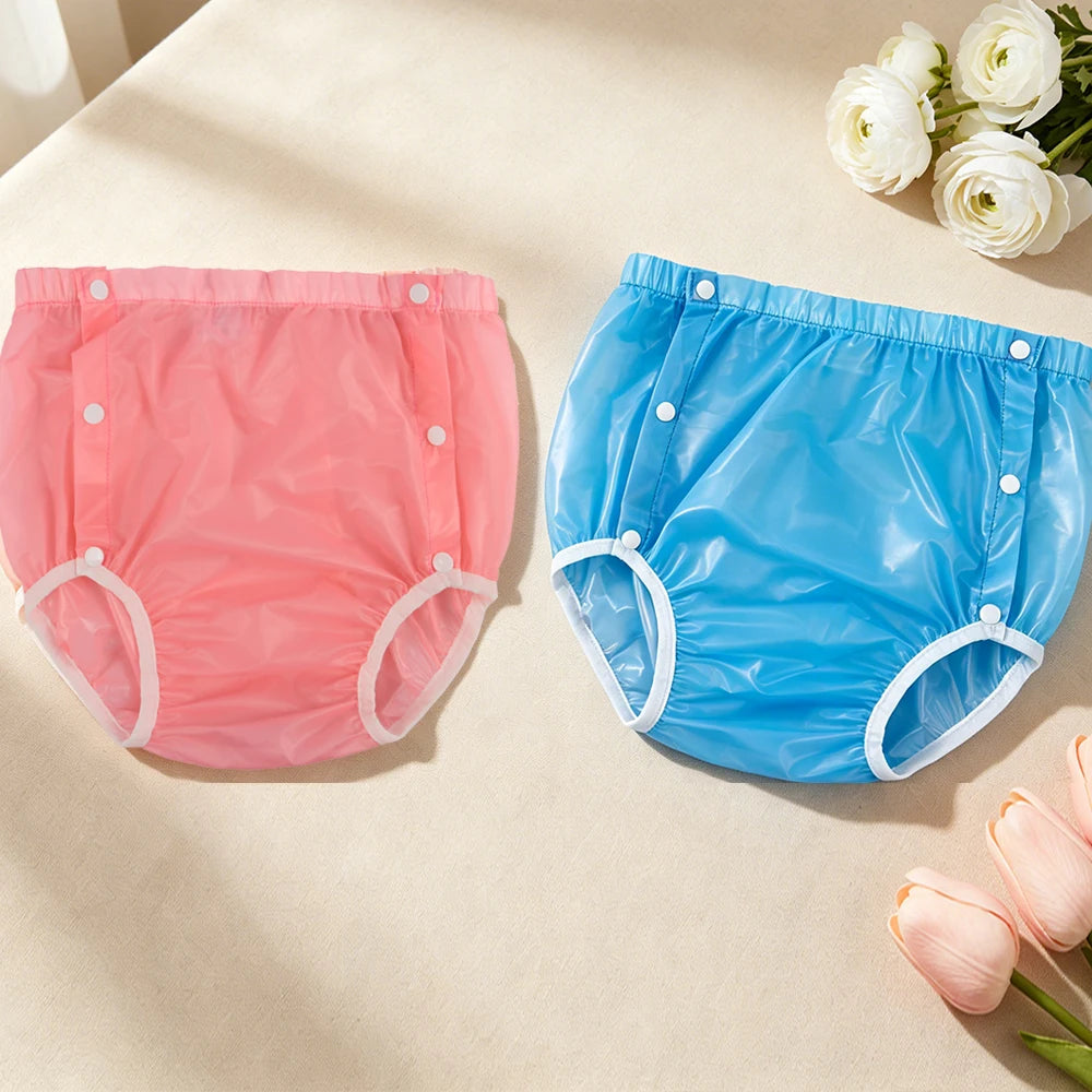 4pcs Washable Reusable Cloth Diapers Comfortable Soft Noiseless Leak-Proof Incontinence Brief Covers for Day And Night Use