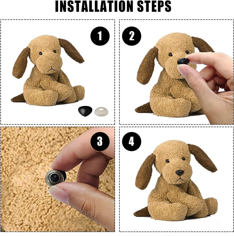 DIY Plush Toy Eye Ball Doll Accessories Eye Nose Needle Insert GlassSimulation Doll Eye Toy Dough Sculpture Food Accessories Toy