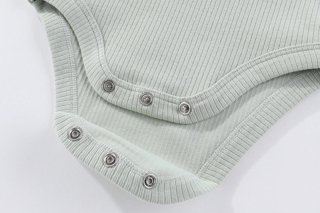 1-Piece Solid Color Unisex Baby Bodysuit Cotton Soft 0-24M Baby Onesies Long Sleeves Infant Clothes