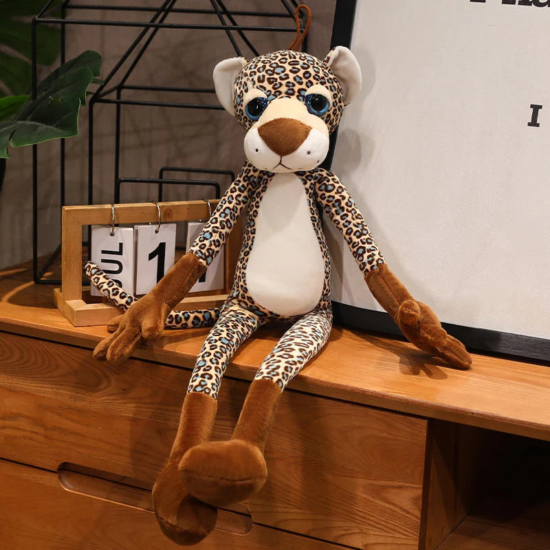 Nice Kawaii Cartoon Forest Animal Lion Zebra Leopard Stuffed Plush Toy Children's Monkey Raccoon Handmade Doll Gift