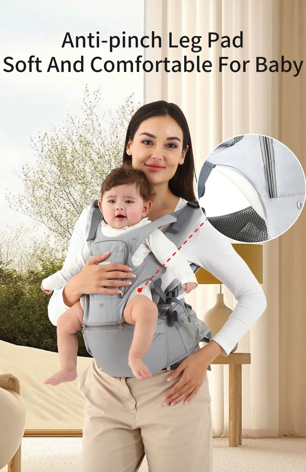INSULAR 3 In 1 Baby Carrier Multi-functional Child Waist Stool Breathable Waist Stool With Hip Seat Front Hold Portable 0-2Y