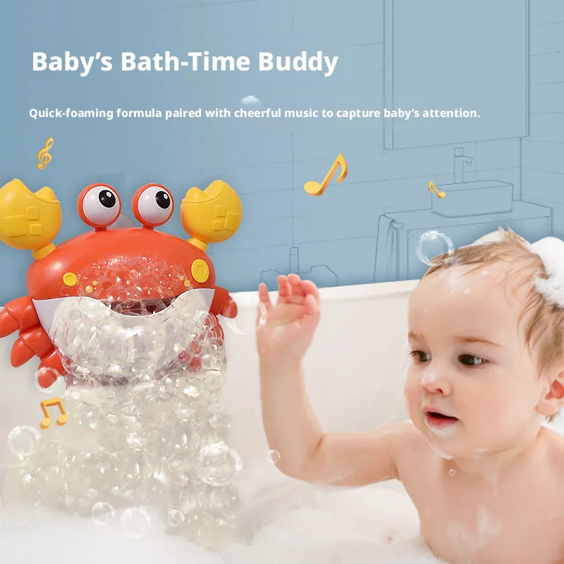 Blowing Bubble Baby Bath Toys Bathtub Soap Machine Blowing  Cute Cartoon  Crab Bathroom Swimming Pool Toys Outdoor Foam Maker