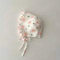 0-12Month Newborn Floral Ear Protection Hat Princess Girl Palace Hats Spring Summer Baby Sunshade Visors Flower Print Infant Cap