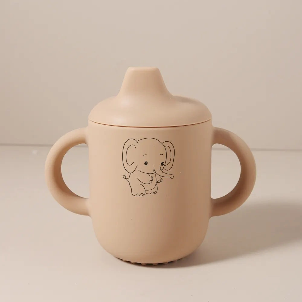 Personalized Baby Silicone Sippy Cup with Name – Custom Toddler Water Bottle