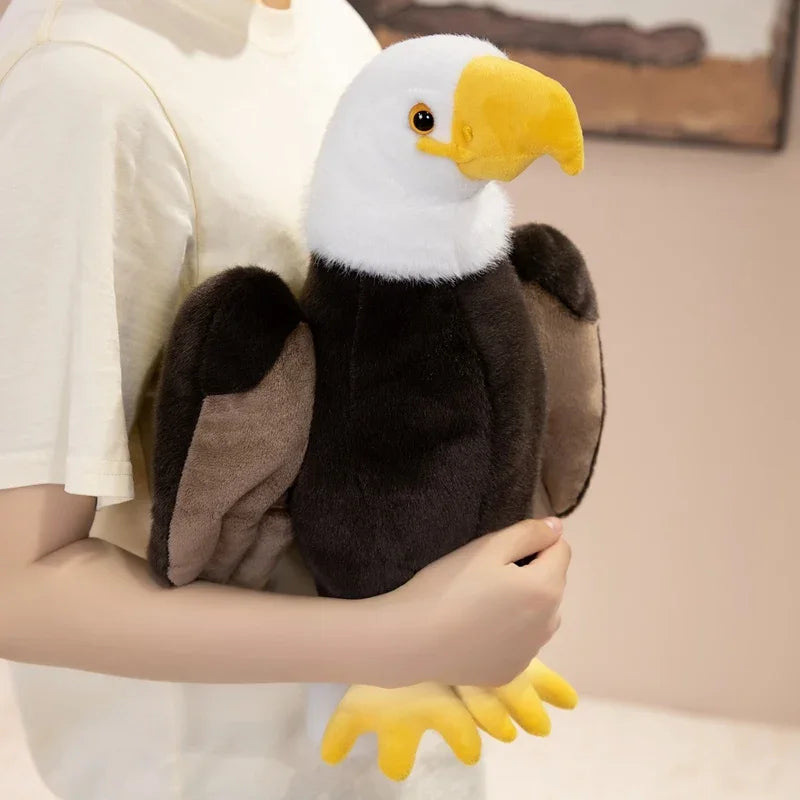 Lifelike American Eagle Owl Plush Toys Soft Stuffed Animals RealLife Bird Dolls Home Decor for Kids Children Boys Birthday Gifts