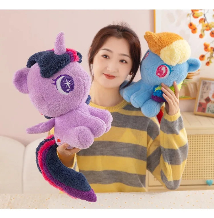 My Little Pony Plush Toy 28cm Cute Pony Stuffed Doll Soft Huggable Rainbow Pinkie Pie Birthday Gift Collection