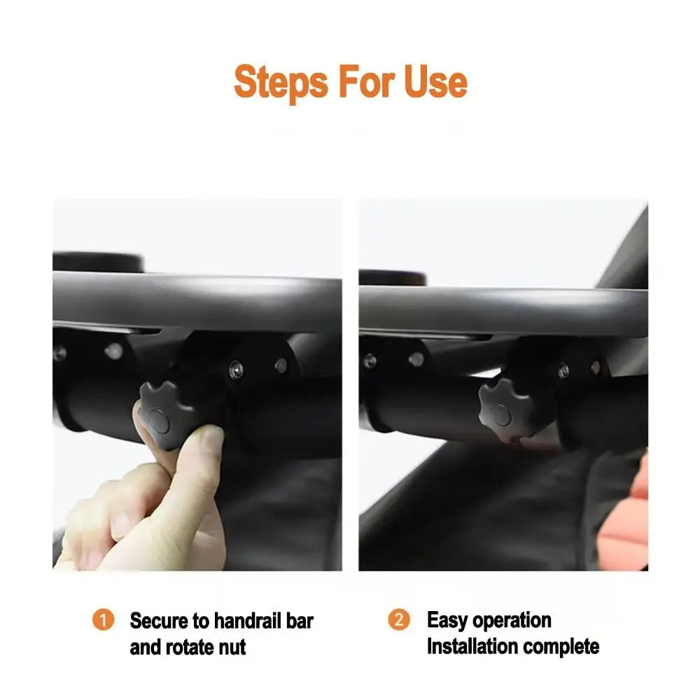 Antislip Stroller Cup Holder Detachable Handy Universal Stroller Tray Multi-purpose Convenient Baby Stroller Cup Holder Toddlers