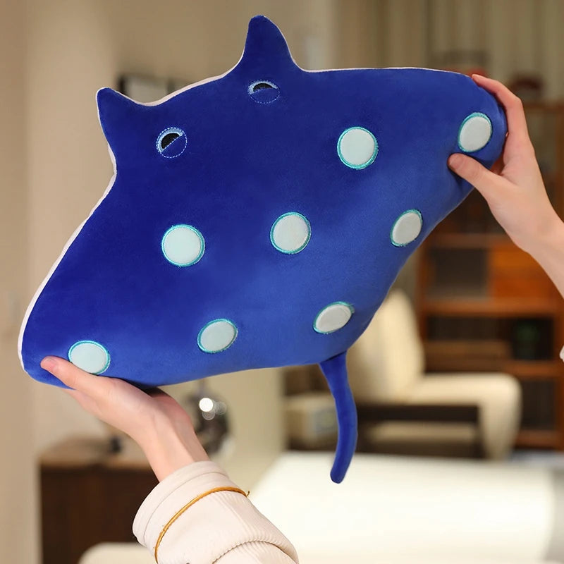 Hot Ray Cat Manta Rays Plush Toy Soft Stuffed Sea Animals Devil Fish Cute Sleeping Companion Cuhsion for Children Birthday Gifts