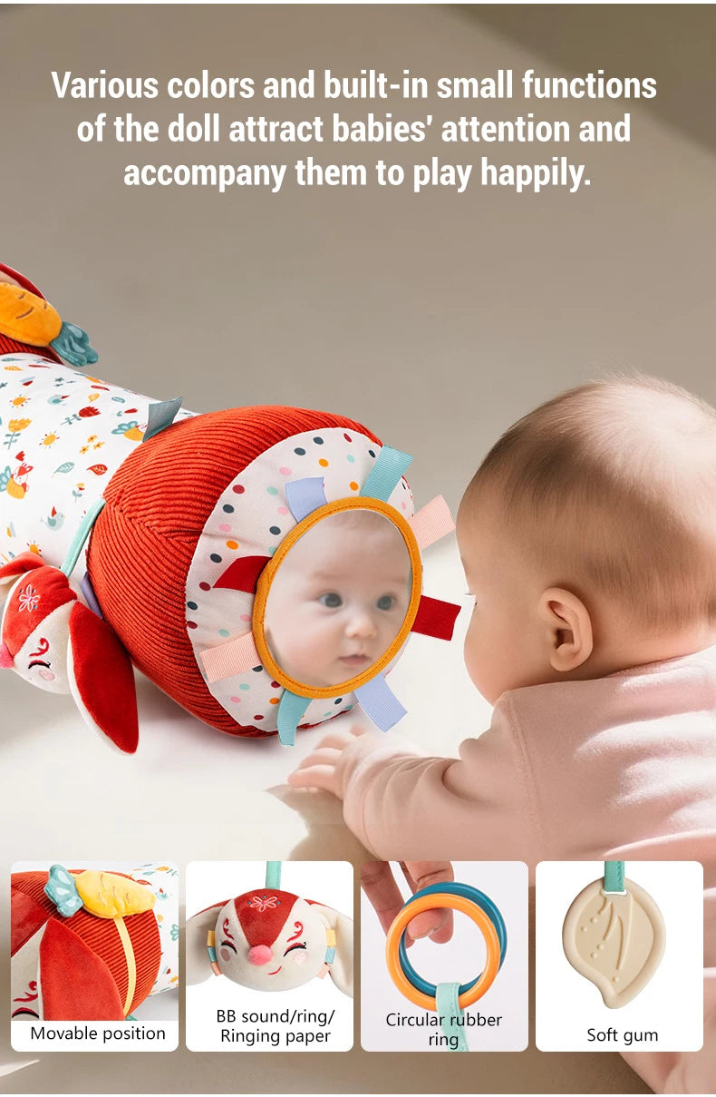 Double-Sided Tummy Time Pillow Baby Sensory Toys Soft Cushion for 0-18 Months Newborn Infant Crawling Training Montessori Gifts