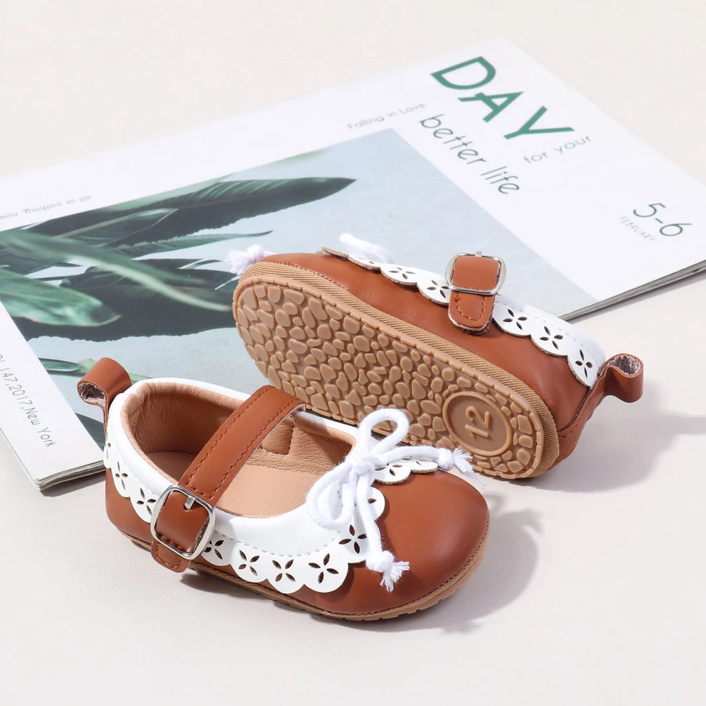 Hot Selling Spring And Autumn Baby Girls First Walking Toddler Shoes Cute Design For 0-18M Baby Girl Princess Shoes BBW7173