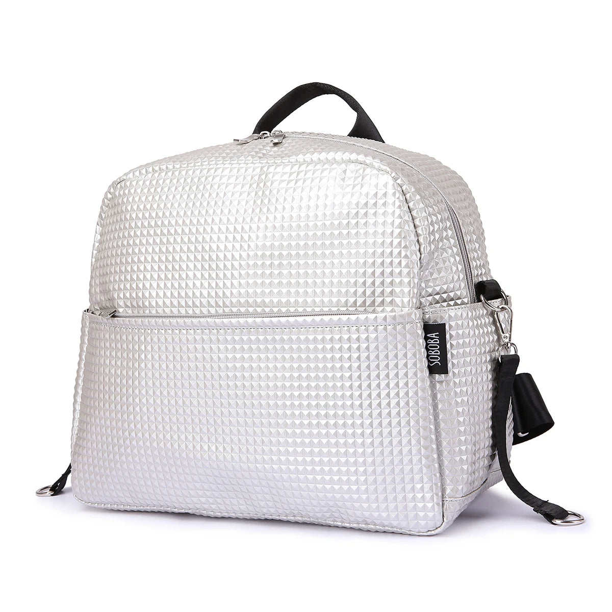 Soboba Stylish Mother Diaper Backpacks Large Capacity Waterproof Environmental Fabric Diaper Bag for Mommy Fashion Nappy Bag
