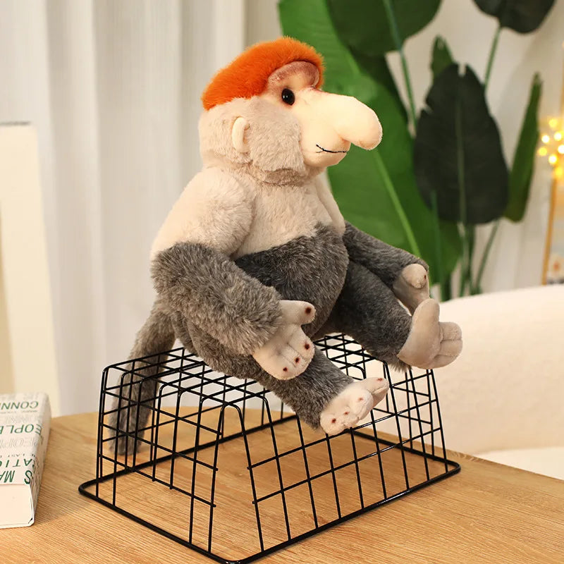 Proboscis Monkey Plush Toys Soft Dolls Pillow - Creative Cartoon High-Quality Baby Comfort Gift for Birthday Or Valentine's Day