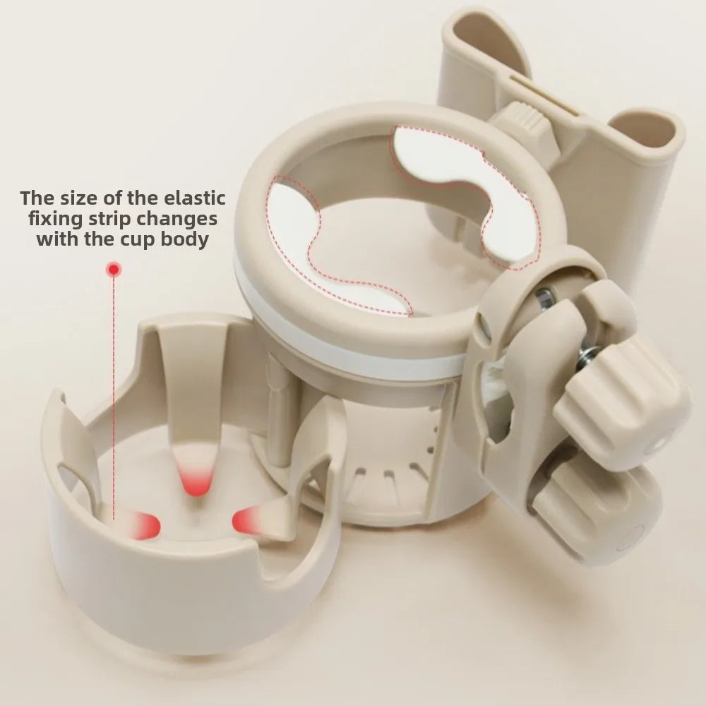 Large Caliber Baby Stroller Cup Holder Adjustable Easy To Install Kids Cup Stand Anti-slip Phone Holder