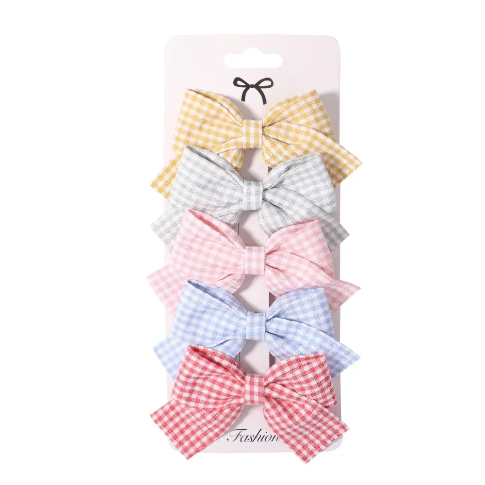 Mini Baby Girl Hair Clips Set 5Pcs Floral Bow Bunny Princess Hairpins for Toddler Girls