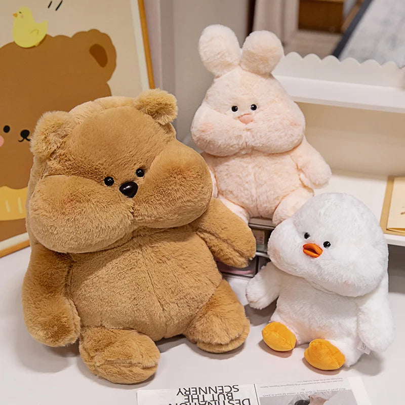 Cartoon Cute Series Pink Rabbit Duck Bear Plush Toys Bear Soft Dolls  Animal Stuffed Plush Birthday Gifts For Girls