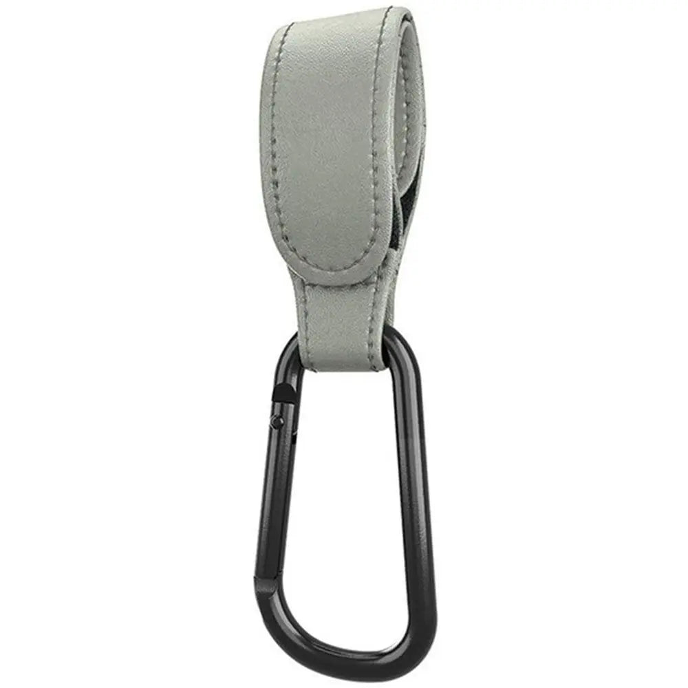 Stroller Hook Carabiner Clip PU Leather Aluminum Alloy 16x3.1 cm Pram Bag Organizer
