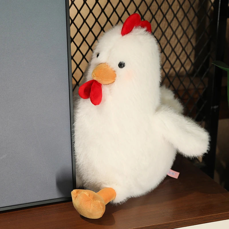 Nice Fluffy Chicken Plush Toys Cute Farmyard Animal White Yellow Chicken Plushies Funny Wet Chick Dolls Girl Boy Gift Home Decor