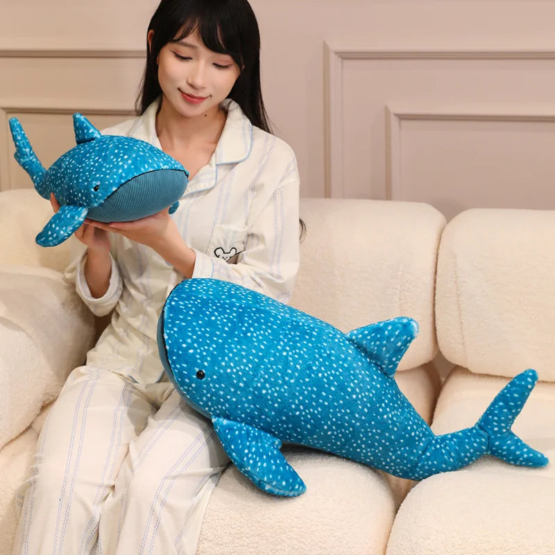 Lovely Whale Plush Toys Stuffed Soft Animal Blue Whale Dolls Kawaii Toy for Birthday Christmas Gift
