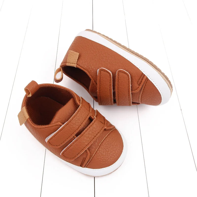 2025 New Fashion Baby Casual Sneaker Spring and Autumn Soft PU and TPR Sole Anti-slip High Quality Hot Selling for 0-18M