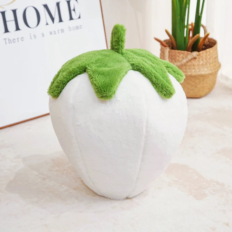 1pc 23/35cm Strawberry Pillow Plush Toy Handmade Doll Cartoon Anime Cute Cushion Home Decoration Children's Birthday Gift Toy