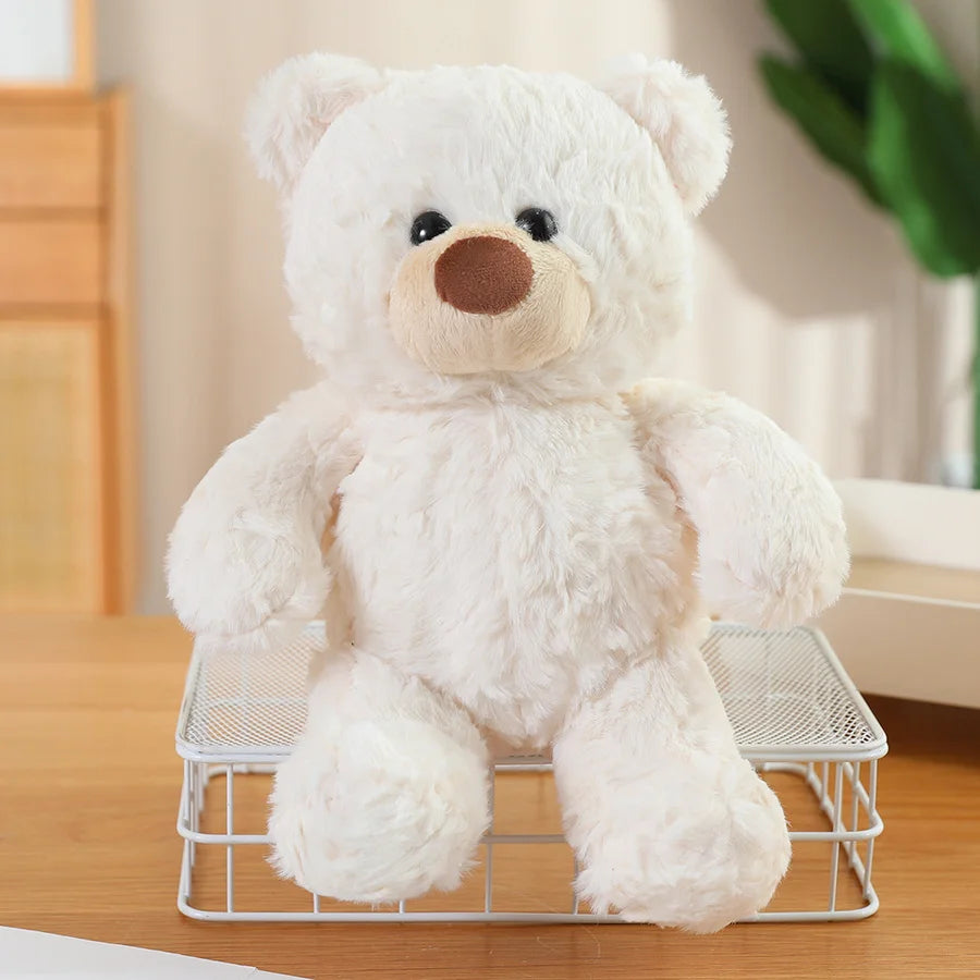 Hot High Quality Lovely Curly Teddy Bear Doll Brown Plush Soothing Toy Stuffed Toys Room Decoration Birthday Gift For Kids Girls