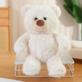 Hot High Quality Lovely Curly Teddy Bear Doll Brown Plush Soothing Toy Stuffed Toys Room Decoration Birthday Gift For Kids Girls