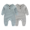 2-Piece Solid Color Unisex Long Sleeves Baby Boy Girl Rompers Cotton Soft Infants Outfits