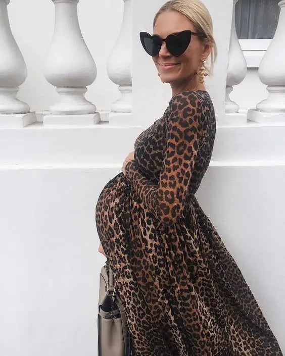 Maternity Long-sleeved Dress