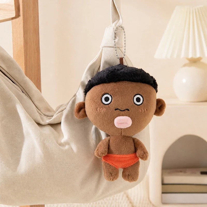 Net Red Black Pendant Keychain 15cm Natasha Black Plush Doll Black Man Decompression Squeeze Ball Plush Doll Boy Girl Gift