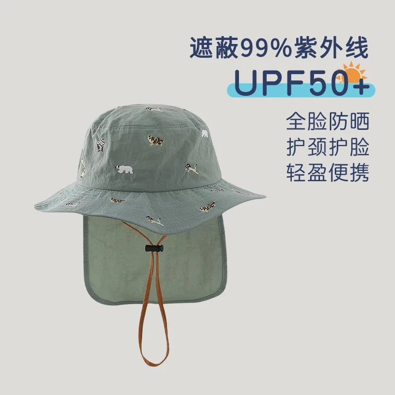 SunGuard Kids Quick Dry Sun Protection Hat Model SgHat01 For Summer Beach Boys And Girls