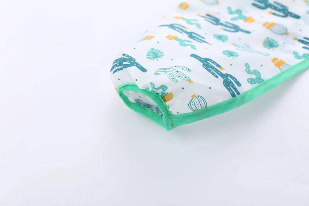 2025New Cute Baby Bibs Children Baby Stuff Toddler Waterproof Long Sleeve Art Smock Feeding Bib Apron for Kids 0-6 Years