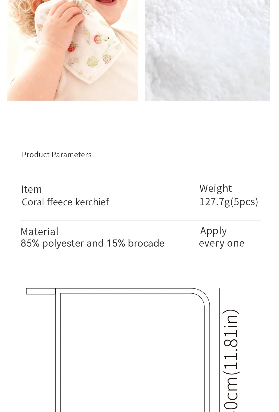 5 Pack Baby Washcloths - Medium Thickness for Newborns' Skin-Great for Bathing, Wiping & on-The-go Use, Shower Gift