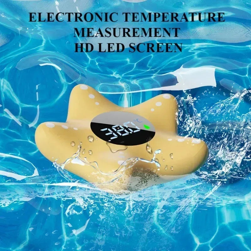 Floating Star Bath Thermometer, LED Display Water Temperature Monitor, Safe Bath Time Toy for Babies & Kids (Newborn Gift)