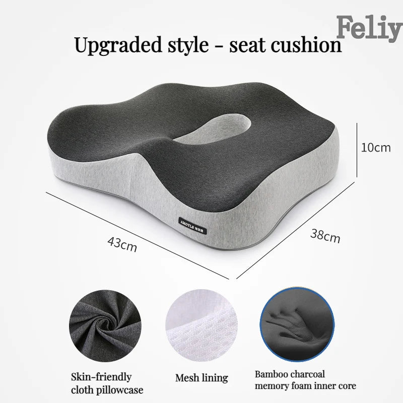 ComfiLife Memory Foam Office Chair Cushion Back Support Lumbar Pillow Model CSM01