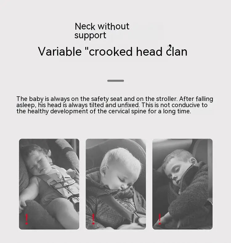 Baby Pillow Stroller Baby Head and Neck Support Pillow U-shaped Headrest Body Fixation Anti Roll Children's School Cushion
