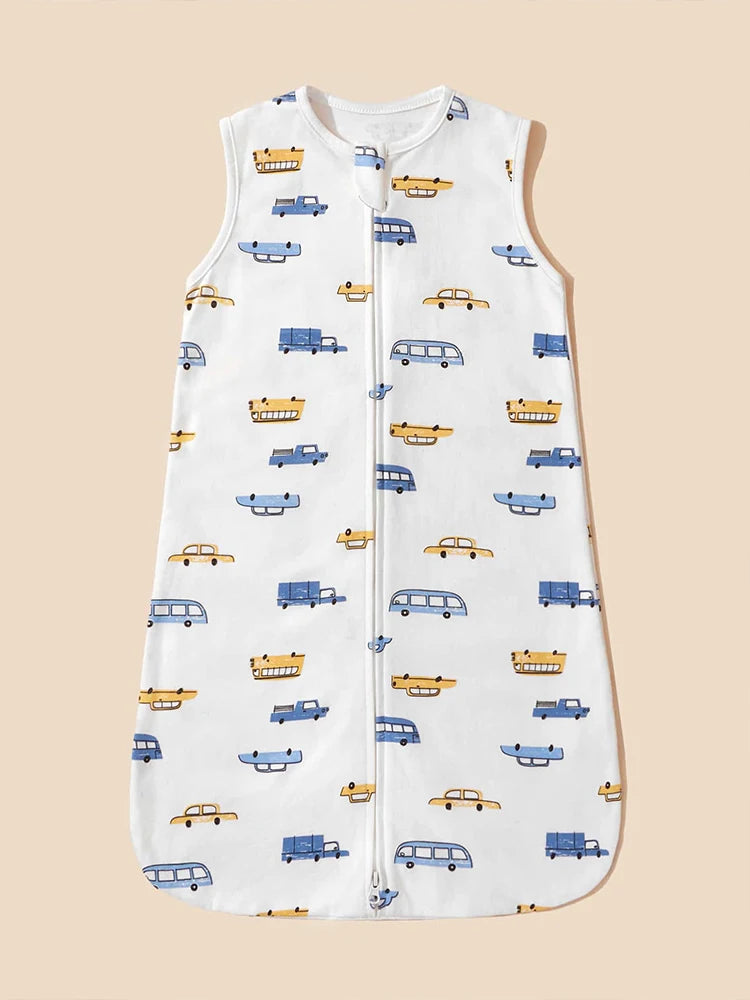 100% Cotton Baby Sleep Sack Sleepping Bag Sleeveless  Wearable Bedding Blanket Suit Summer Soft For Baby Toddler