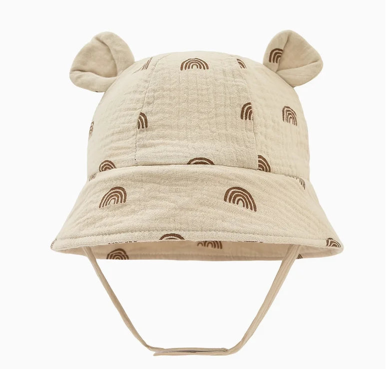 Summer Baby Sun Hat 0-1 Year Old Baby Sunshade Cap Fisherman Hat Infant Breathable Sun Hat Outdoor Beach Hat Boys Girls Casual