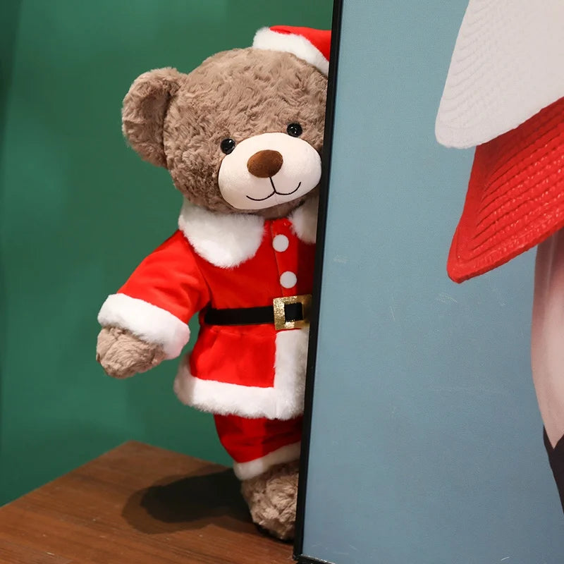 Hot 1pc 48/78cm Christmas Bear Plush Pillow Toy Cartoon Santa Bear Soft Stuffed Doll Cute Christmas Party Decor Kids Xmas Gifts