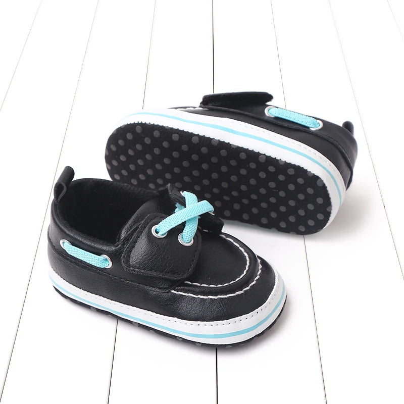 2025 Spring and Autumn New Casual Canvas Baby Shoes with Soft Soles Lace-Up Baby Shoes Dome-shaped Shoes Learning Walkers