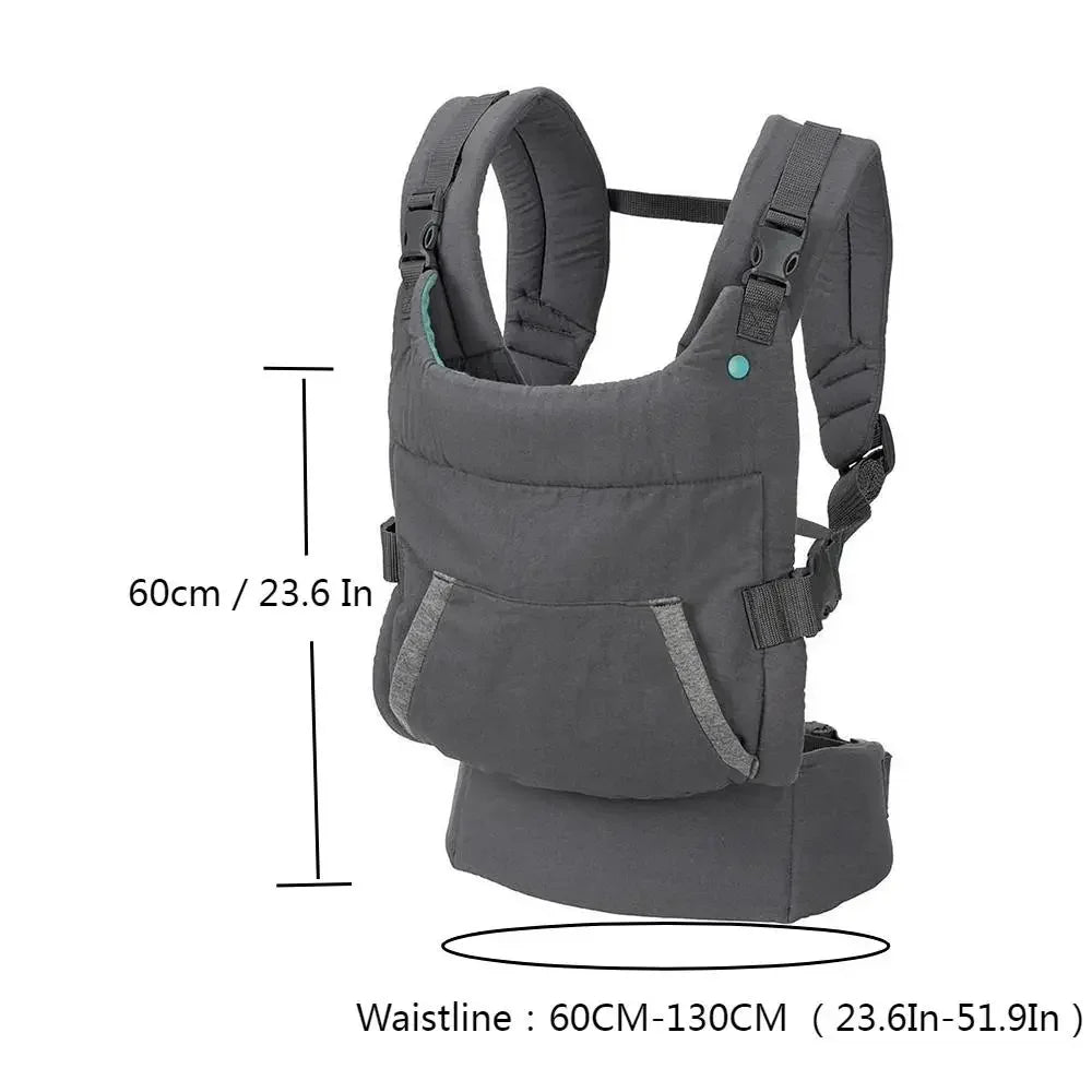 Newborn to Toddler Baby Carrier Ergonomic Infant Carrier with Hip Seat Lumbar Support Multi-Position Front and Back Carry