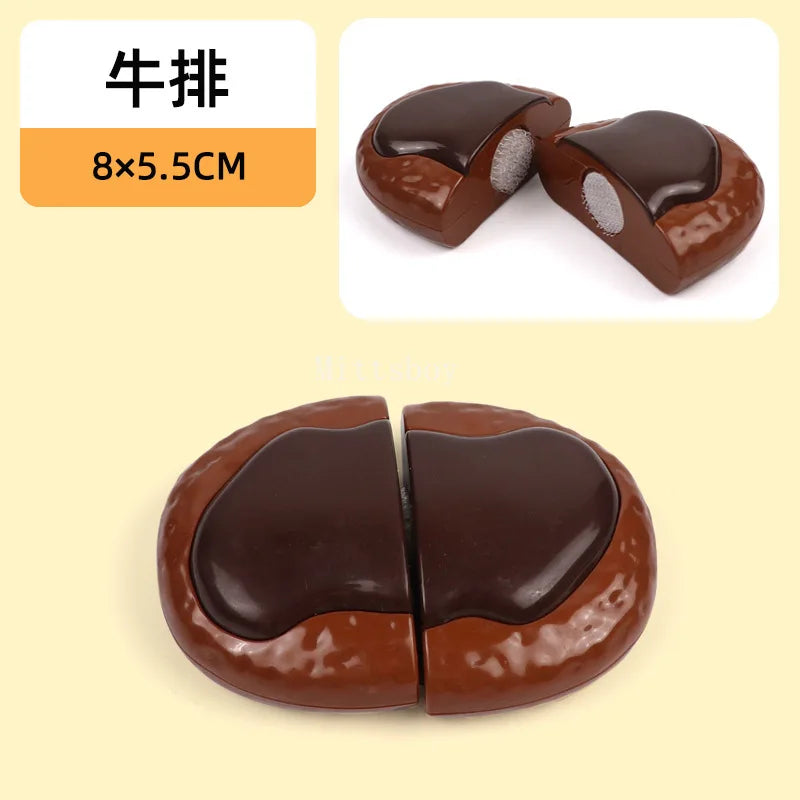 Chechele Montessori Simulation Toy 1 Piece Play House Vegetable Biscuit Bread Baking Educational Toy