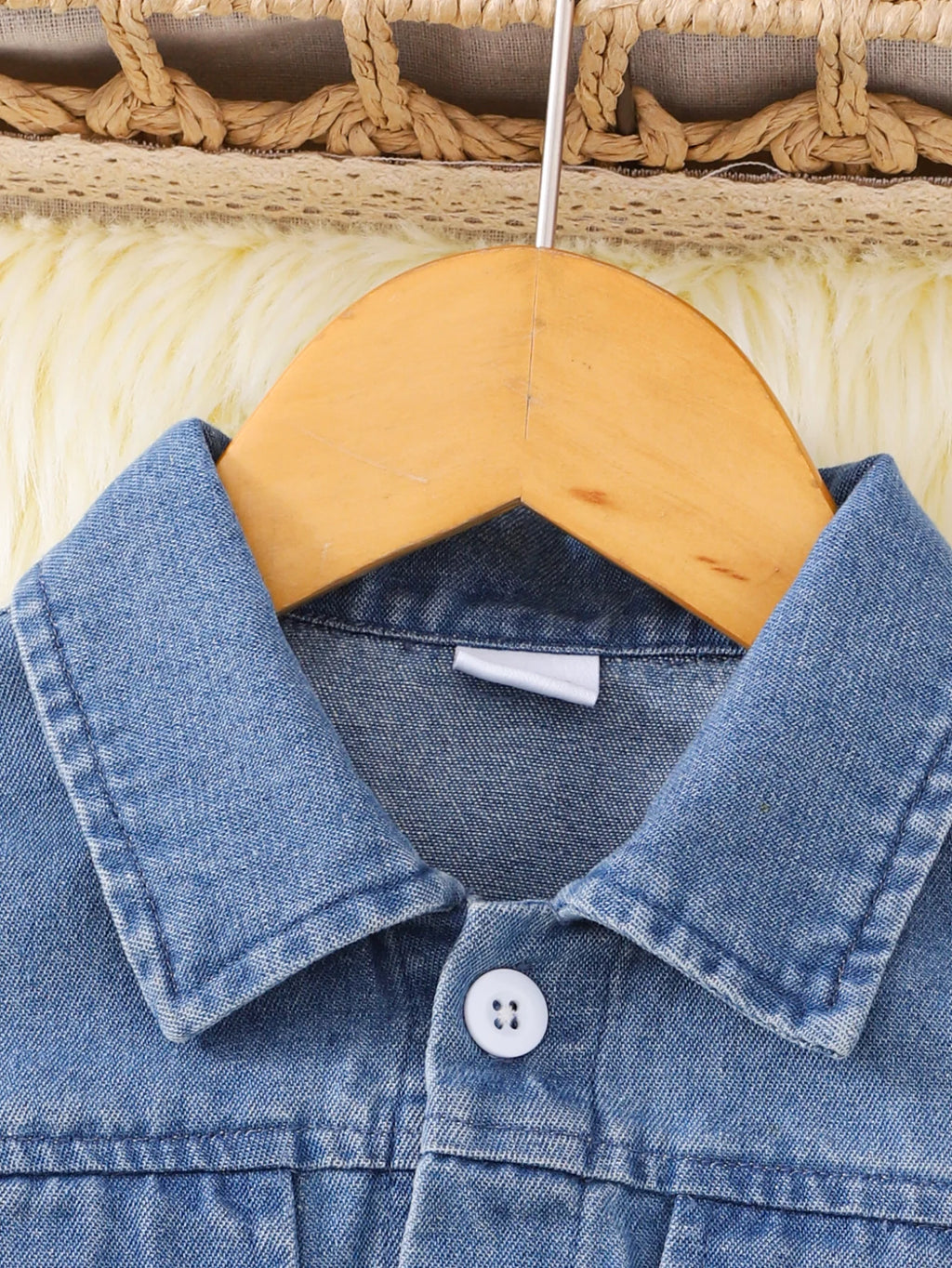 Girls Floral Halter Dress + Denim Jacket Two-Piece Set Spring Autumn Cute Baby Outfit Combination