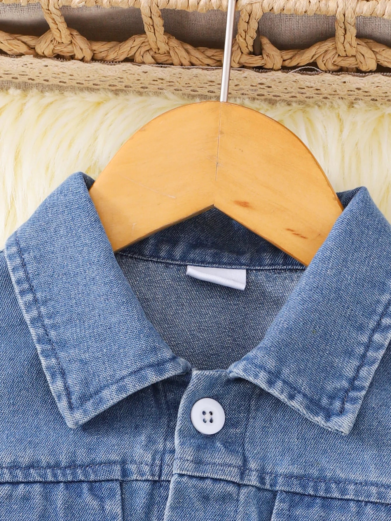 Girls Floral Halter Dress + Denim Jacket Two-Piece Set Spring Autumn Cute Baby Outfit Combination