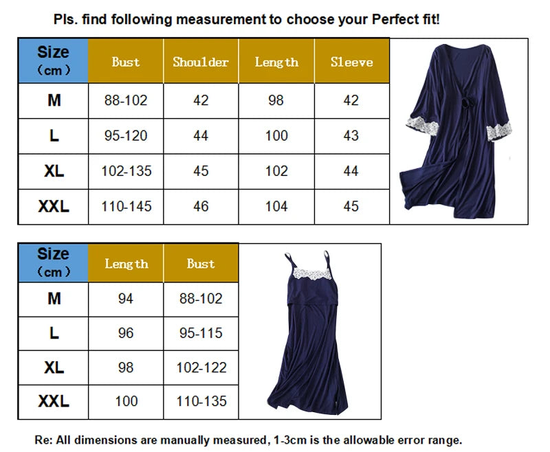 2pcs/Set Pregnancy Pajamas Sleepwear Nursing Pregnant Woman Sling Breastfeeding Nightgown Maternity Labor Dress+Robe Childbirth