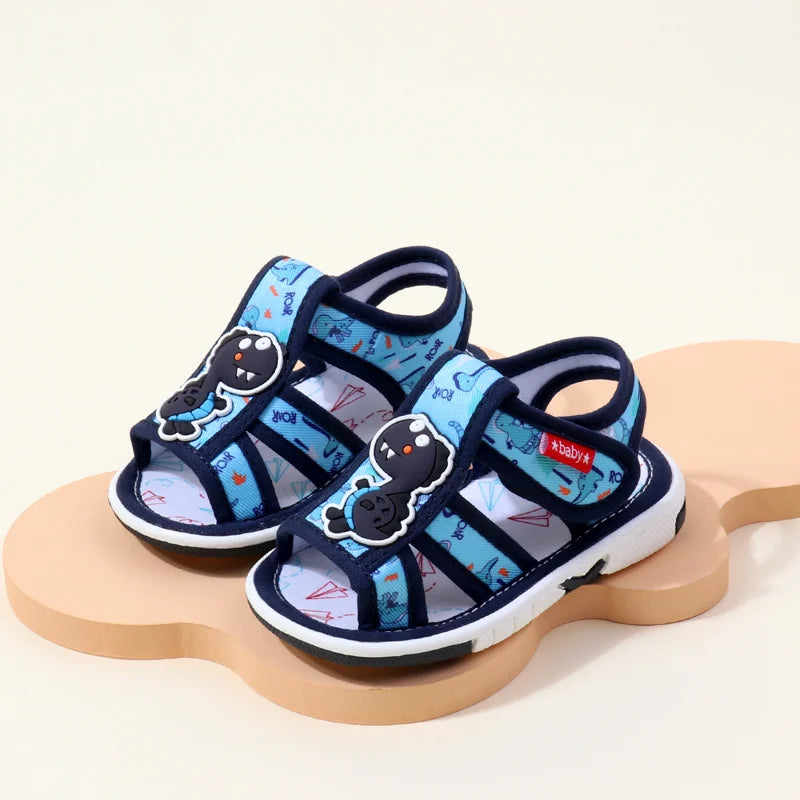 2025 Baby Sound Shoes Toddler Prewalking Summer Sandal High Quality Cute Animal for Boys and Girls Kid Squeaky Sneaker MY2402