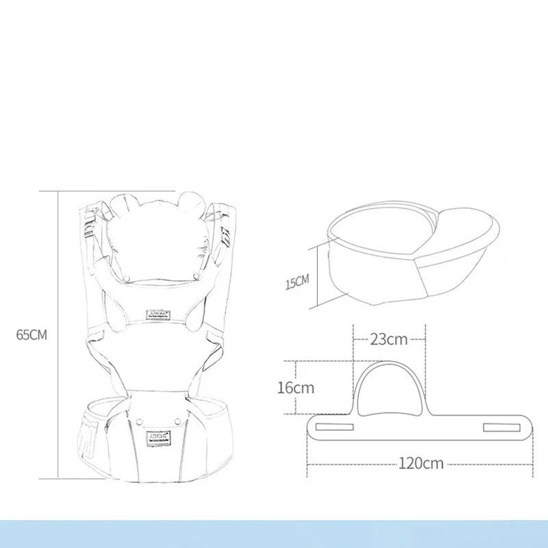 Baby Carrier Ergonomic Baby Hipseat Carrier Front Facing Kangaroo Baby Wrap Carrier Infant Sling Infant Hipseat Waist Baby Gear
